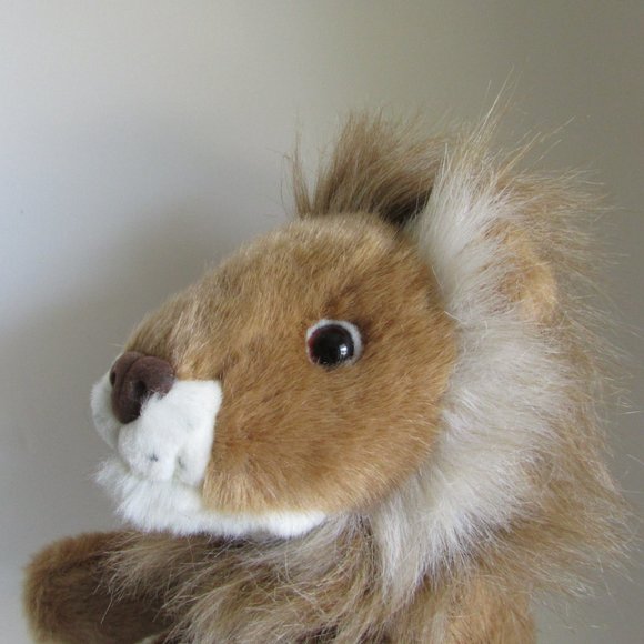 LION HAND PUPPET Lined 11" (Full Body) 80% stuffed PLUSH Stuffed Animal - Picture 5 of 12
